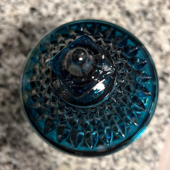 RARE BLUE CANDY DISH🍬INDIANA GLASS CO. MT. VERNON VINTAGE 40’s-60’s - Picture 3 of 13